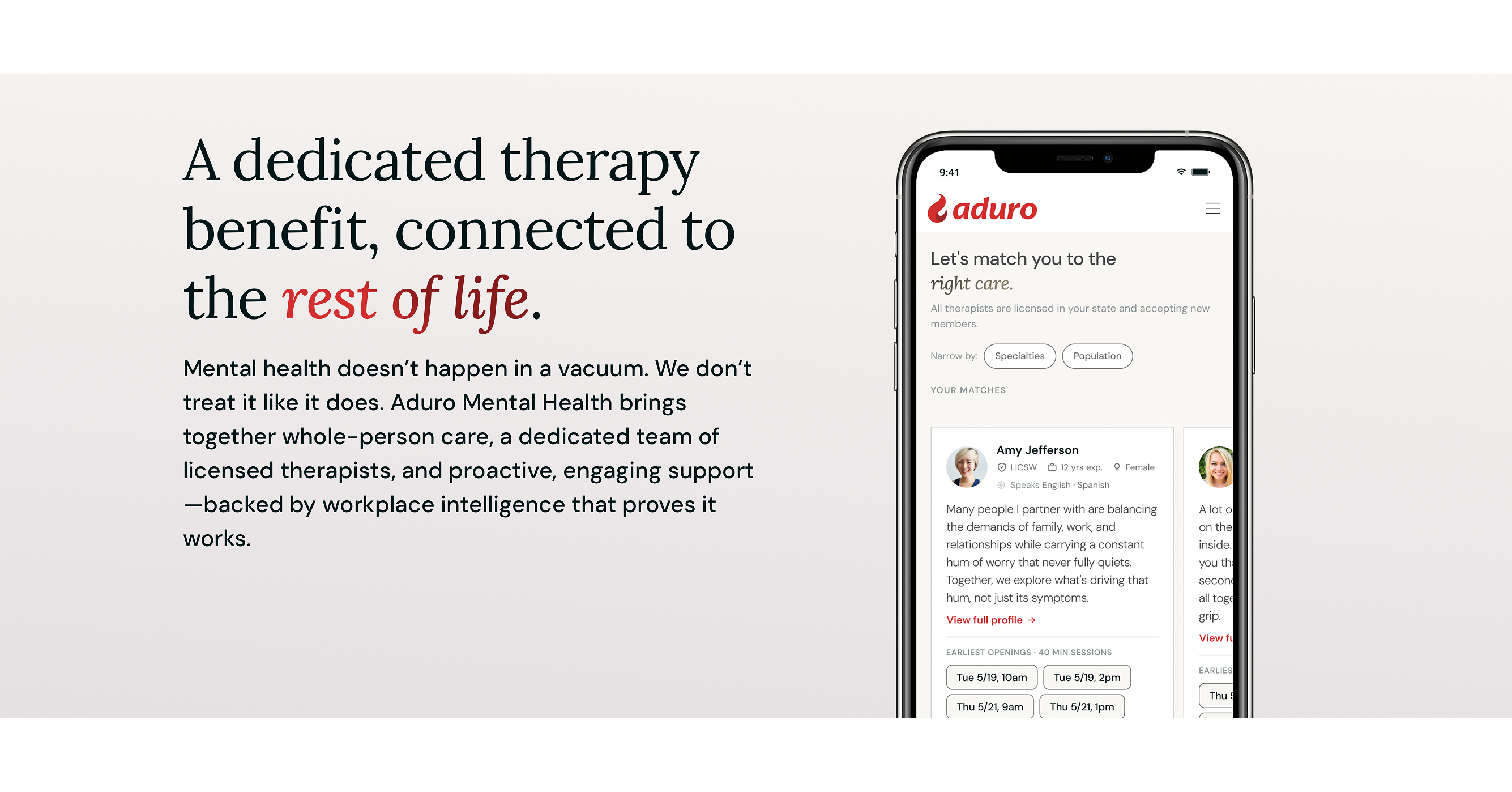 Aduro Launches Dedicated Therapy Benefit for Self-Insured Employers