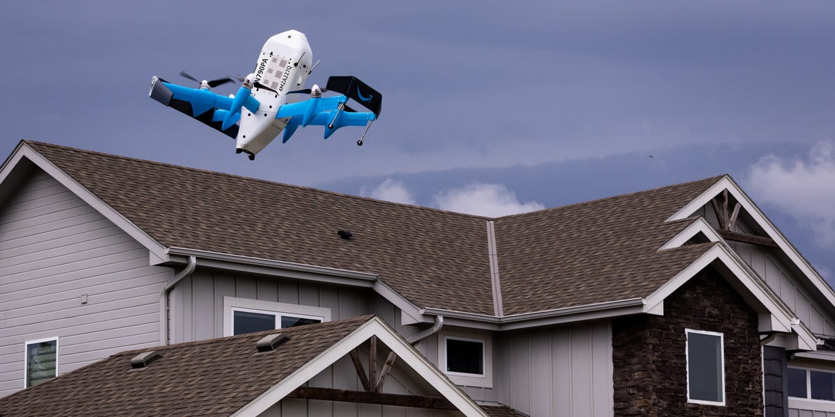 Amazon drone drops package in Texas pool, woman says she didn't select option
