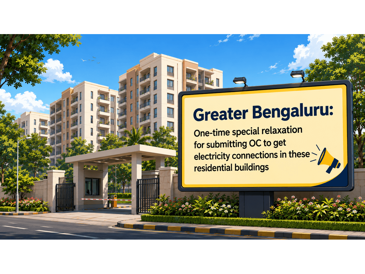 Greater Bengaluru Property Owners Get Electricity Relief Without OC