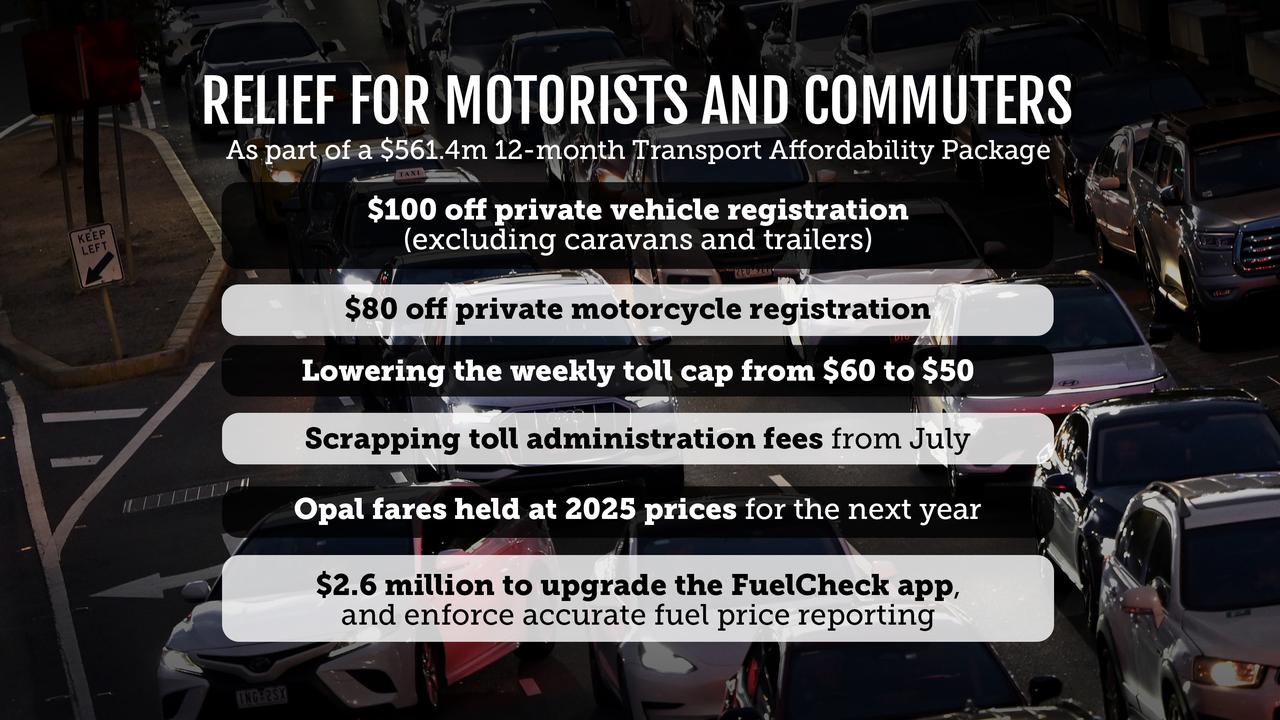NSW $550M transport package cuts rego, tolls for residents